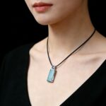 Mặt Dây Chuyền Vô Sự Bài Ngọc Bích Nếp Băng Kèm Giấy Kiểm Định - Ảnh 2
